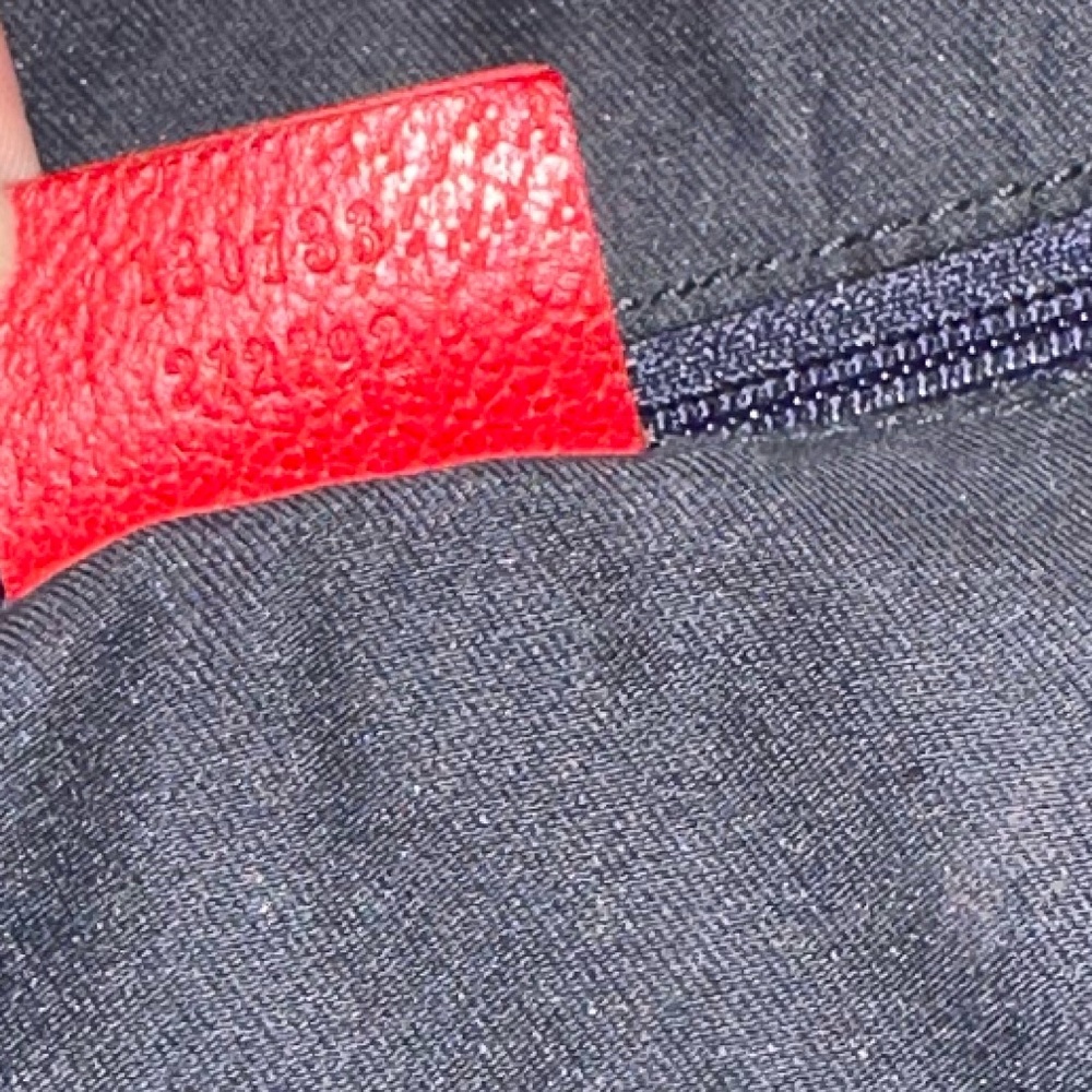 Vintage Gucci Large Abbey D Ring Tote - Red/Navy Blue - Picture 14 of 16